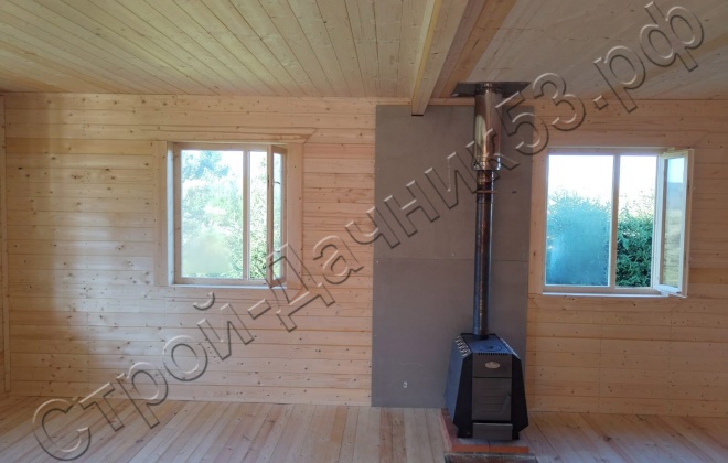 4 Каркасно-щитовой дом  Д-3, 9х8.5м, 67.5  М², Ленинградская область, Тихвинский район, деревня Заручевье. (10)